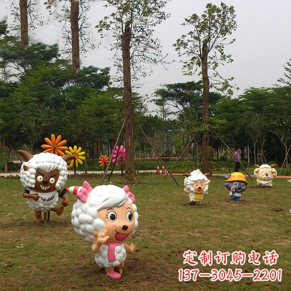 《喜羊羊与灰太狼》卡通动漫人物雕塑