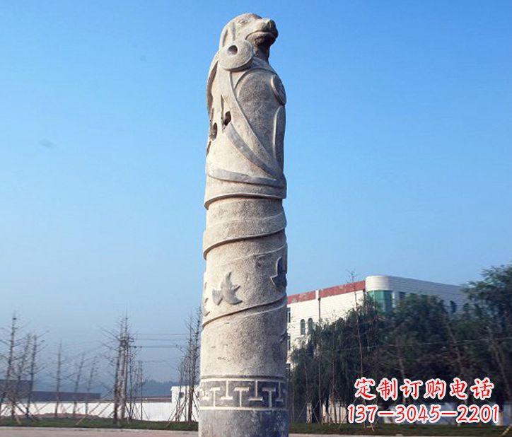 石柱雕塑 - 生肖/石柱/广场/景观石