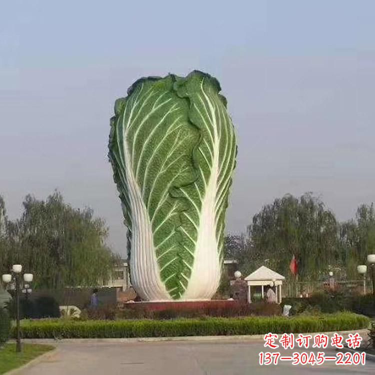 玻璃钢招财白菜雕塑-城市园林仿真植物景观