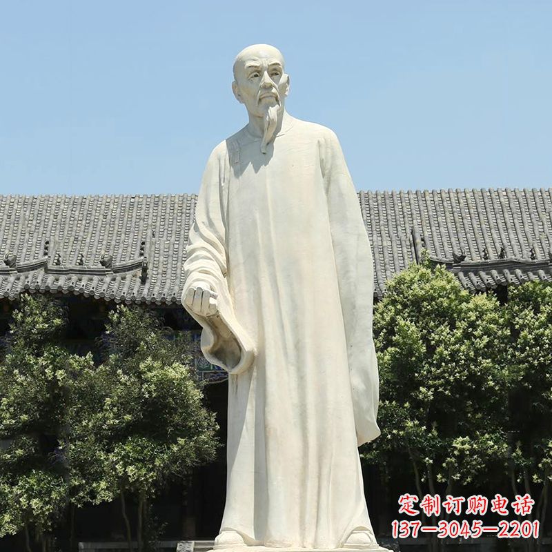 郑板桥石雕-景区景点汉白玉景观人物雕塑