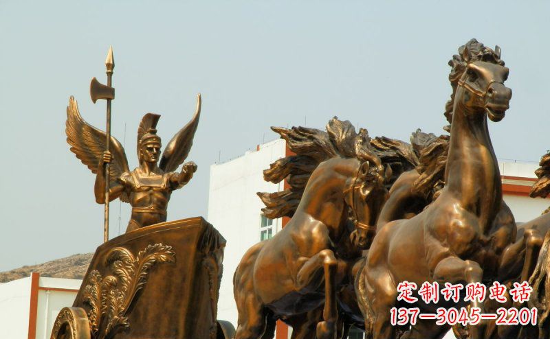 阿波罗战车广场景观铜雕
