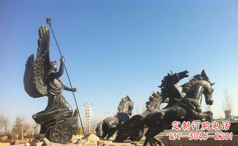 阿波罗战车小区景观铜雕 (2)