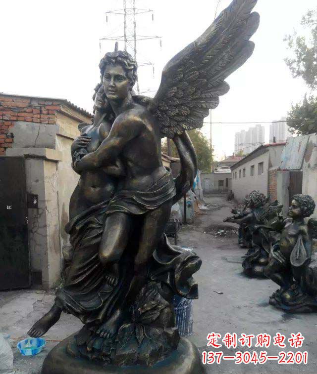 爱神玻璃钢仿铜西方人物雕塑 (2)