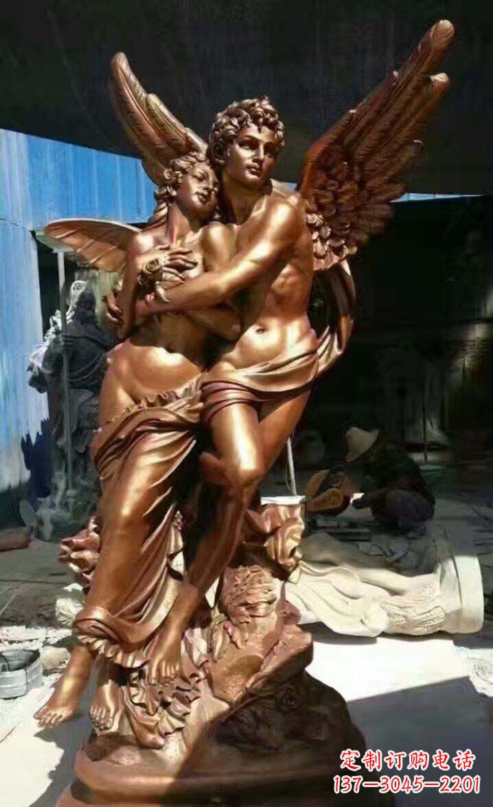 爱神玻璃钢仿铜西方人物雕塑