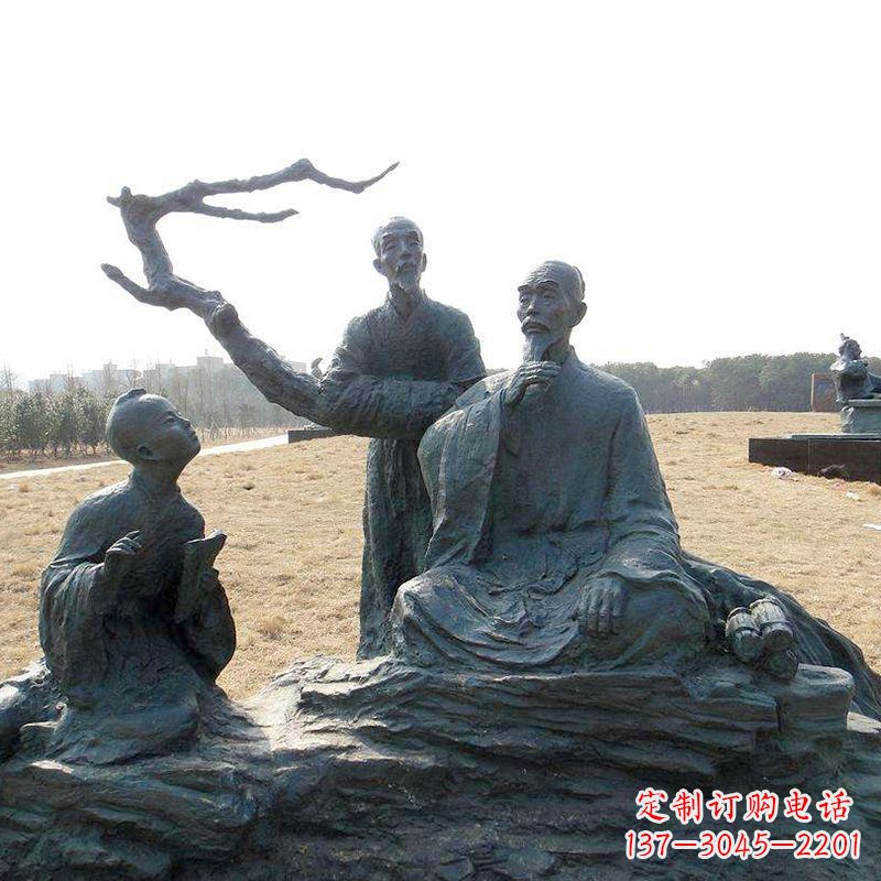 八大山人景观小品雕塑-公园历史名人著名画家朱耷情景雕塑