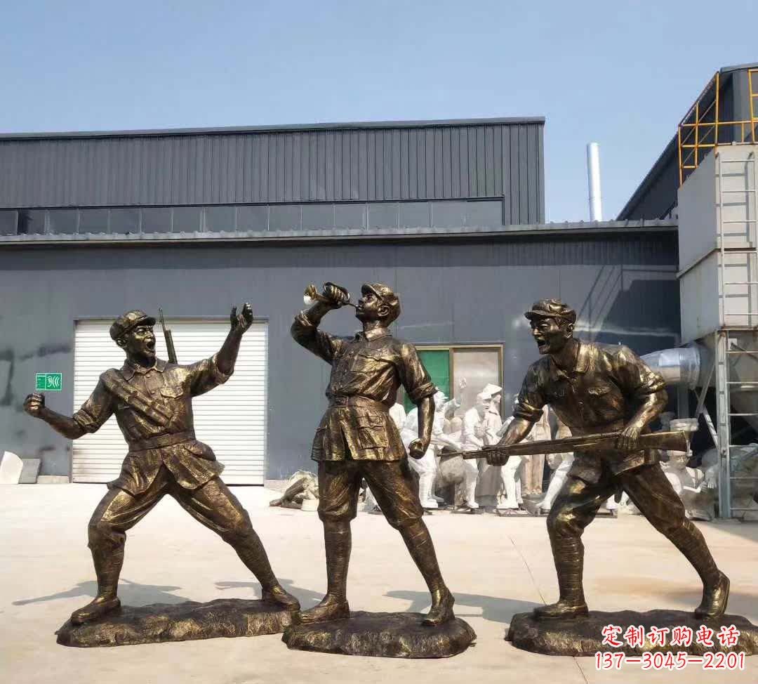 八路军主题铜雕 (4)