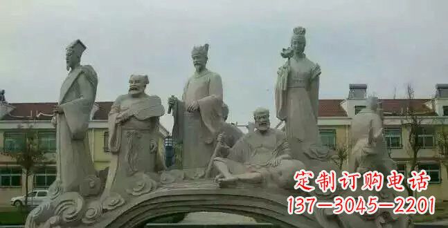 八仙过海石雕222