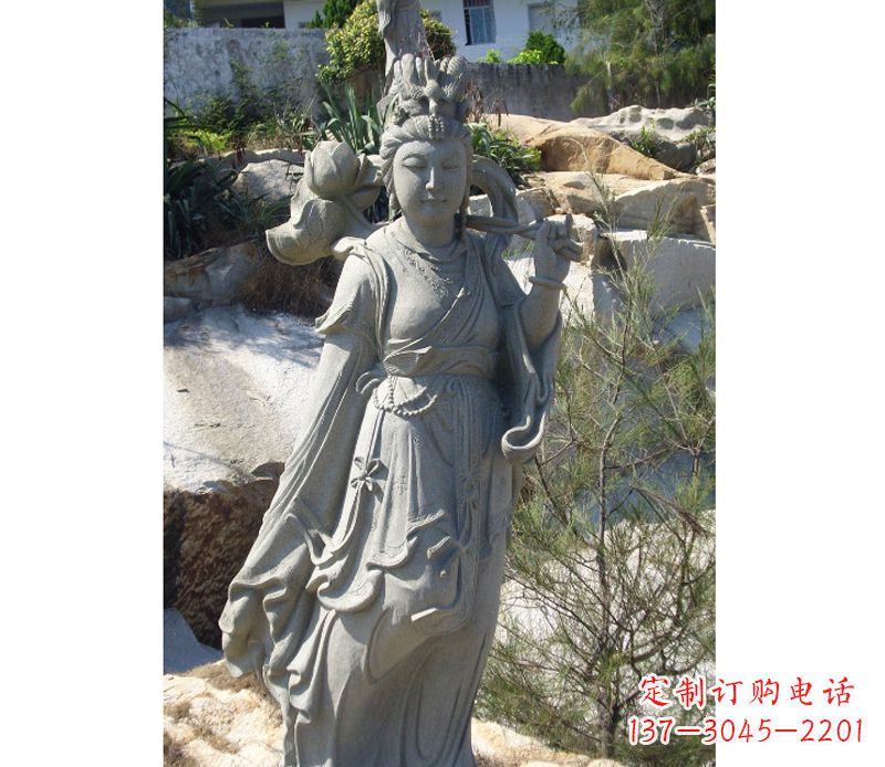 八仙何仙姑石雕