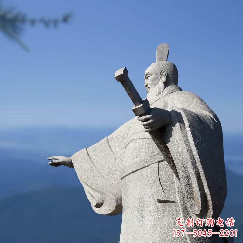 秦始皇石雕像展现绝代霸气 秦始皇石雕像展现绝代霸气
