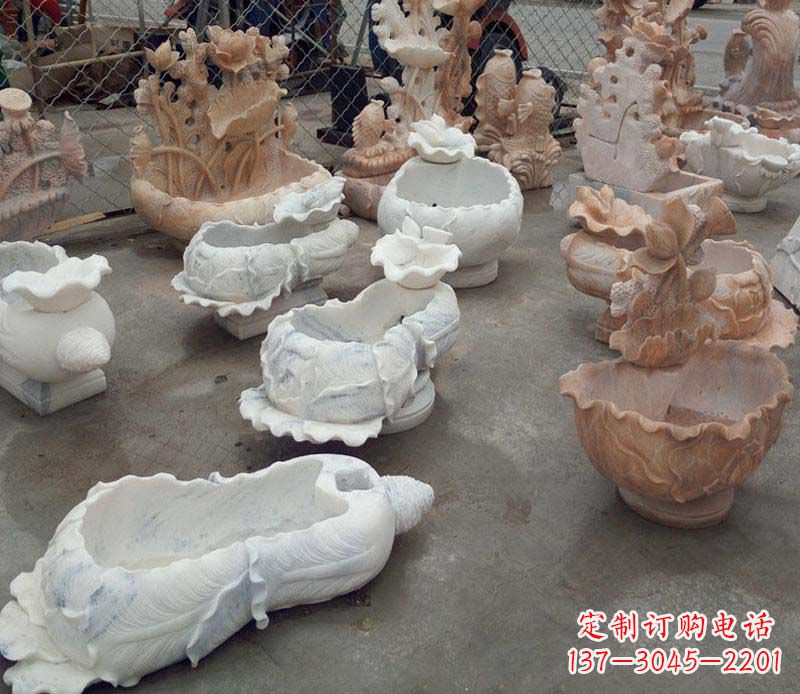 白菜水盆景观石雕
