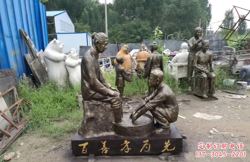 百善孝为先人物铜雕22