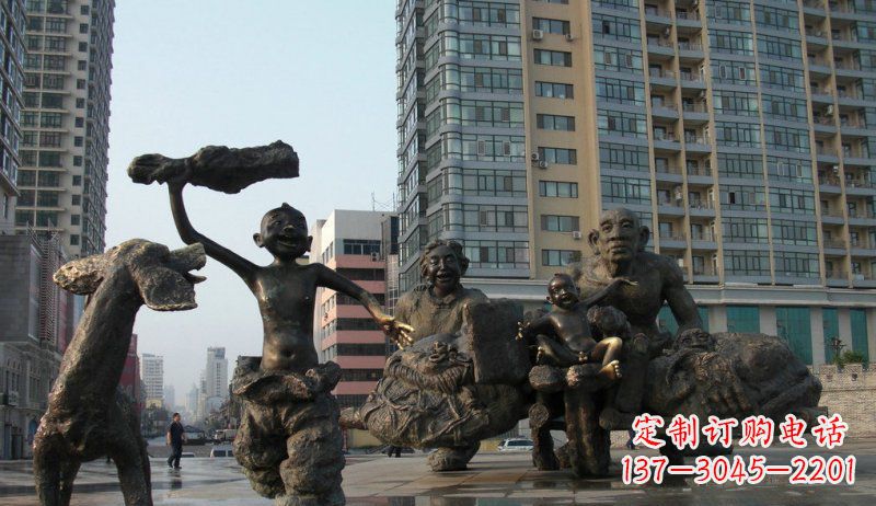 搬家小区景观铜雕