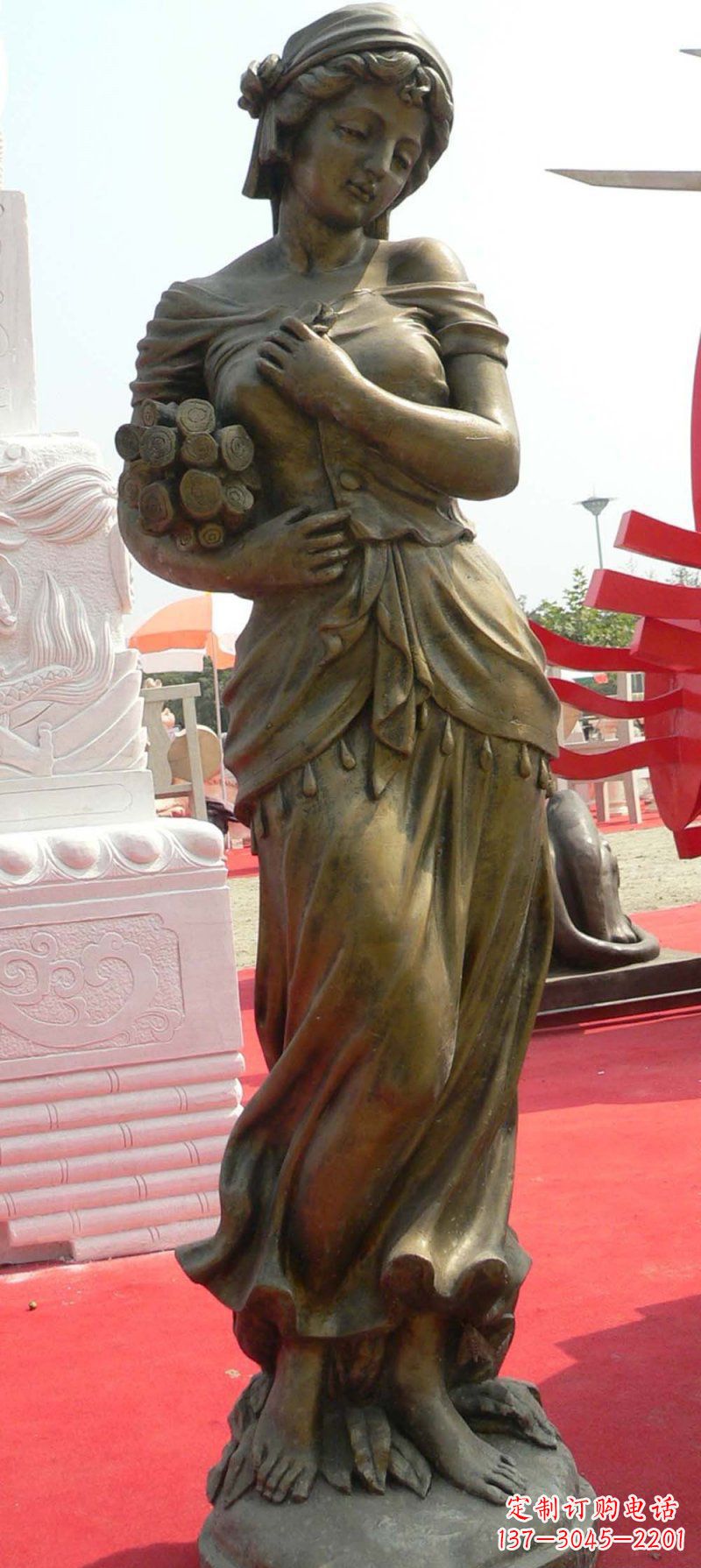 少女梦想铜雕 少女梦想铜雕