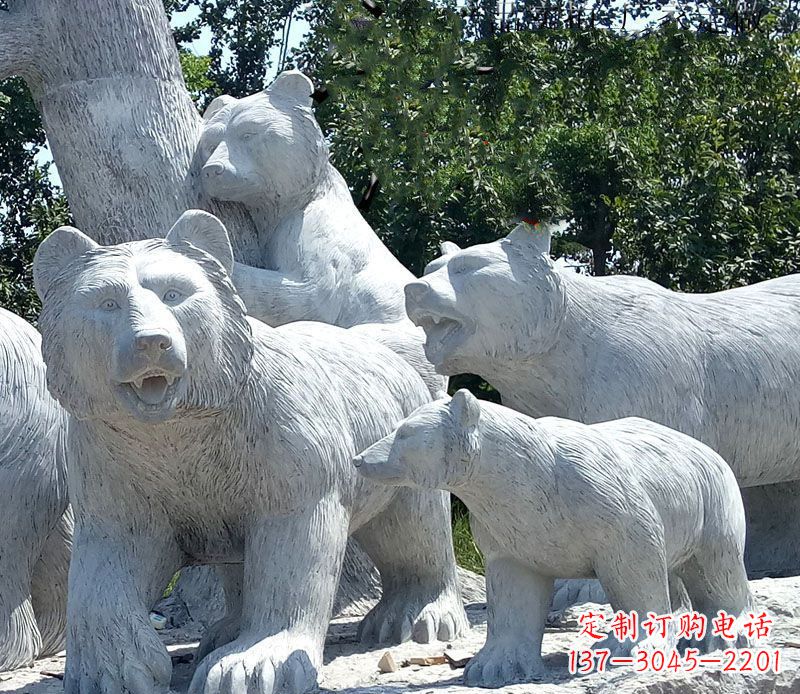 北极熊雕塑 - 北极熊/石雕/大理石/动物 北极熊雕塑 - 北极熊/石雕/大理石/动物