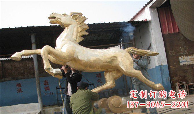 奔马铸铜马铜雕