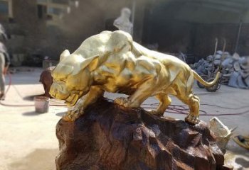 铸铜雕刻的豹子公园景区情景动物雕塑