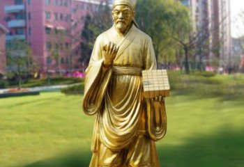 毕升漆金名人雕像