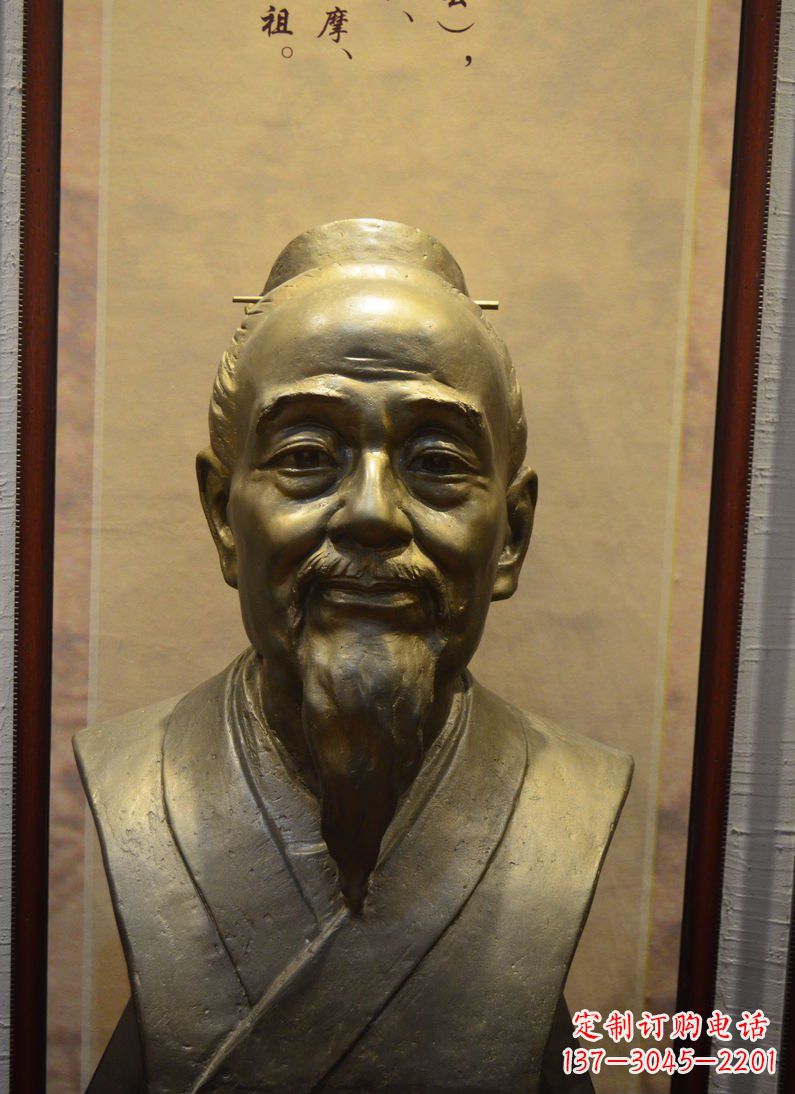 扁鹊胸像古代医学家铜雕