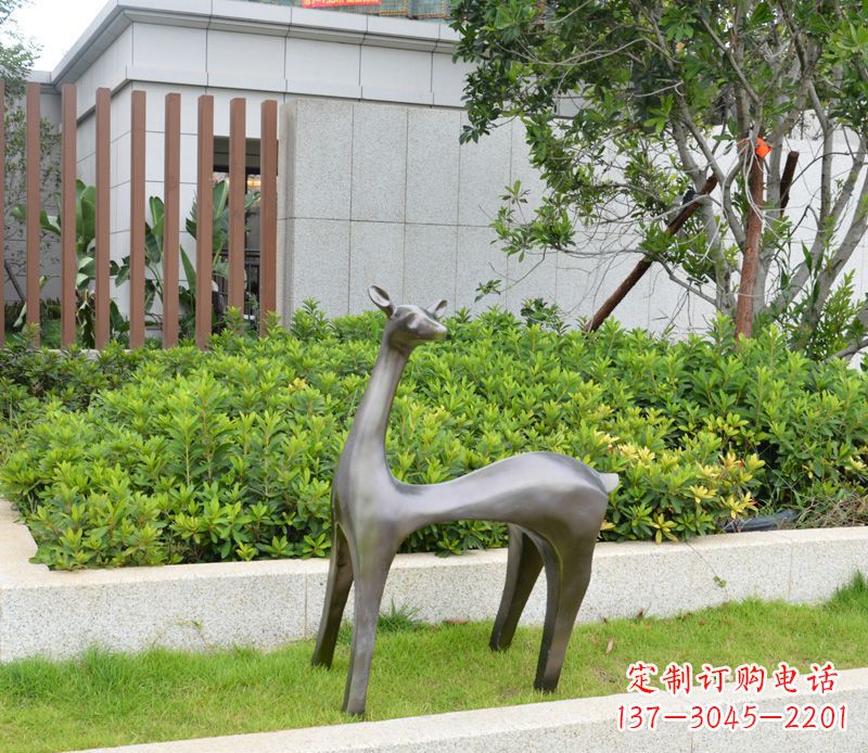 别墅抽象小鹿铜雕
