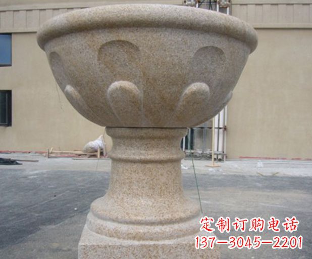 别墅景观大理石花盆石雕 (3)