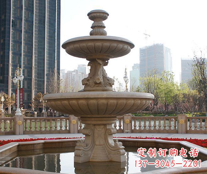 别墅景观大型喷泉石雕