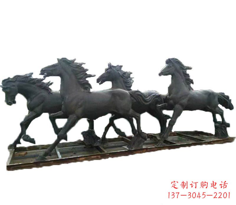 别墅景观动物马铜雕塑 (2)