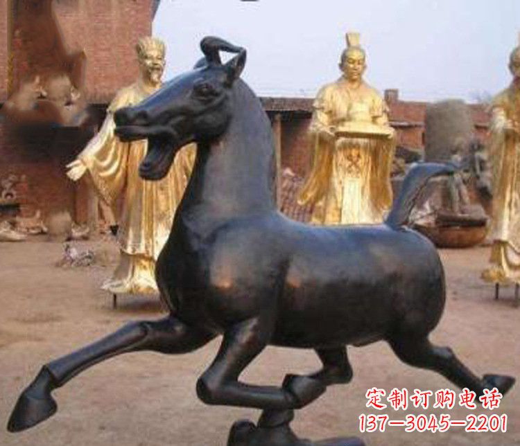 别墅景观动物马铜雕塑_1