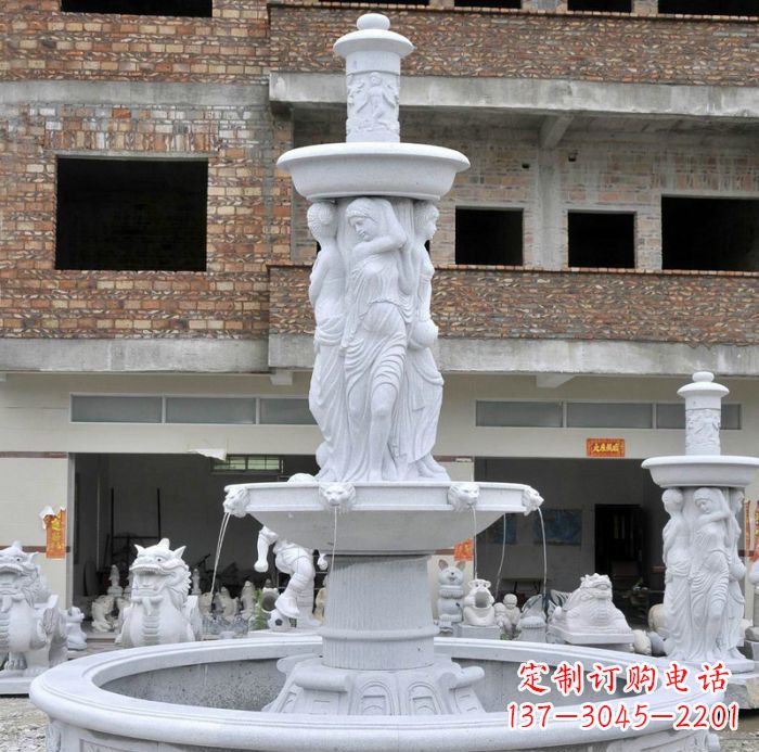 汉白玉雕塑 - 别墅/景观/汉白玉/西方/人物/喷泉/石雕 汉白玉雕塑 - 别墅/景观/汉白玉/西方/人物/喷泉/石雕