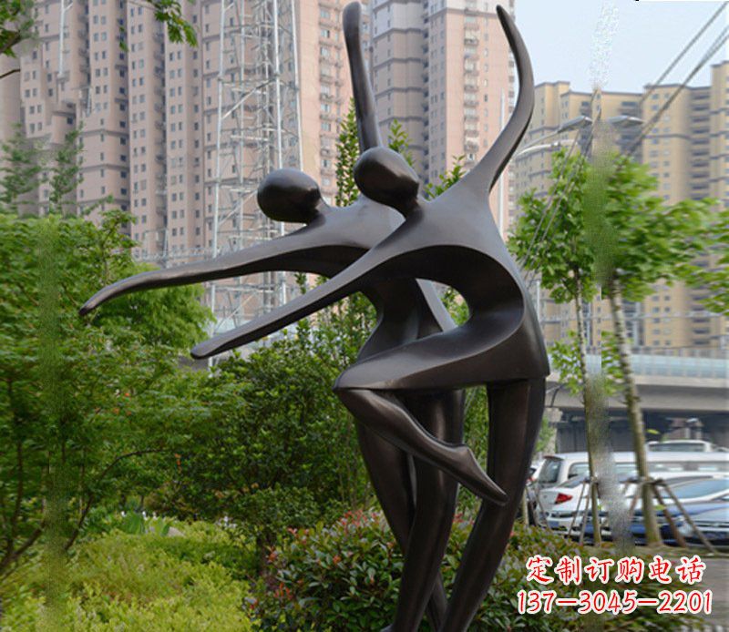 别墅双人跳舞铜雕塑摆件