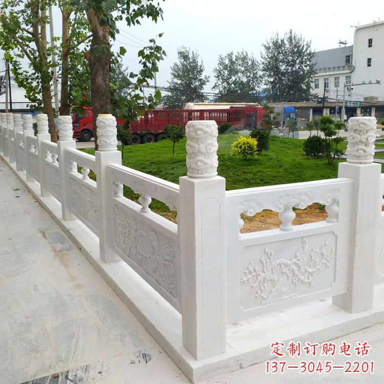 别墅园林大理石石雕栏板护栏