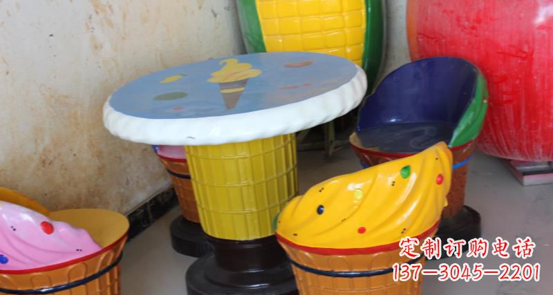 冰激凌座椅雕塑玻璃钢景观雕塑