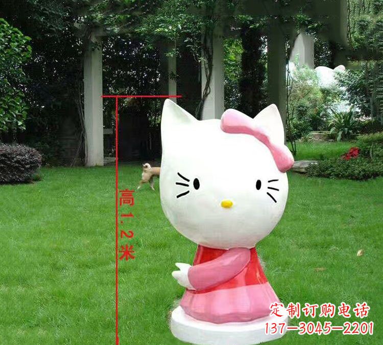 玻璃钢HelloKitty卡通动物雕塑