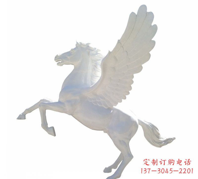 玻璃钢白色飞马