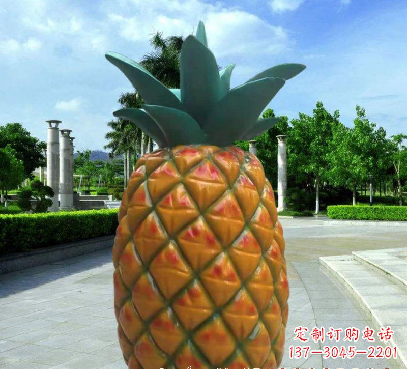 玻璃钢菠萝雕塑