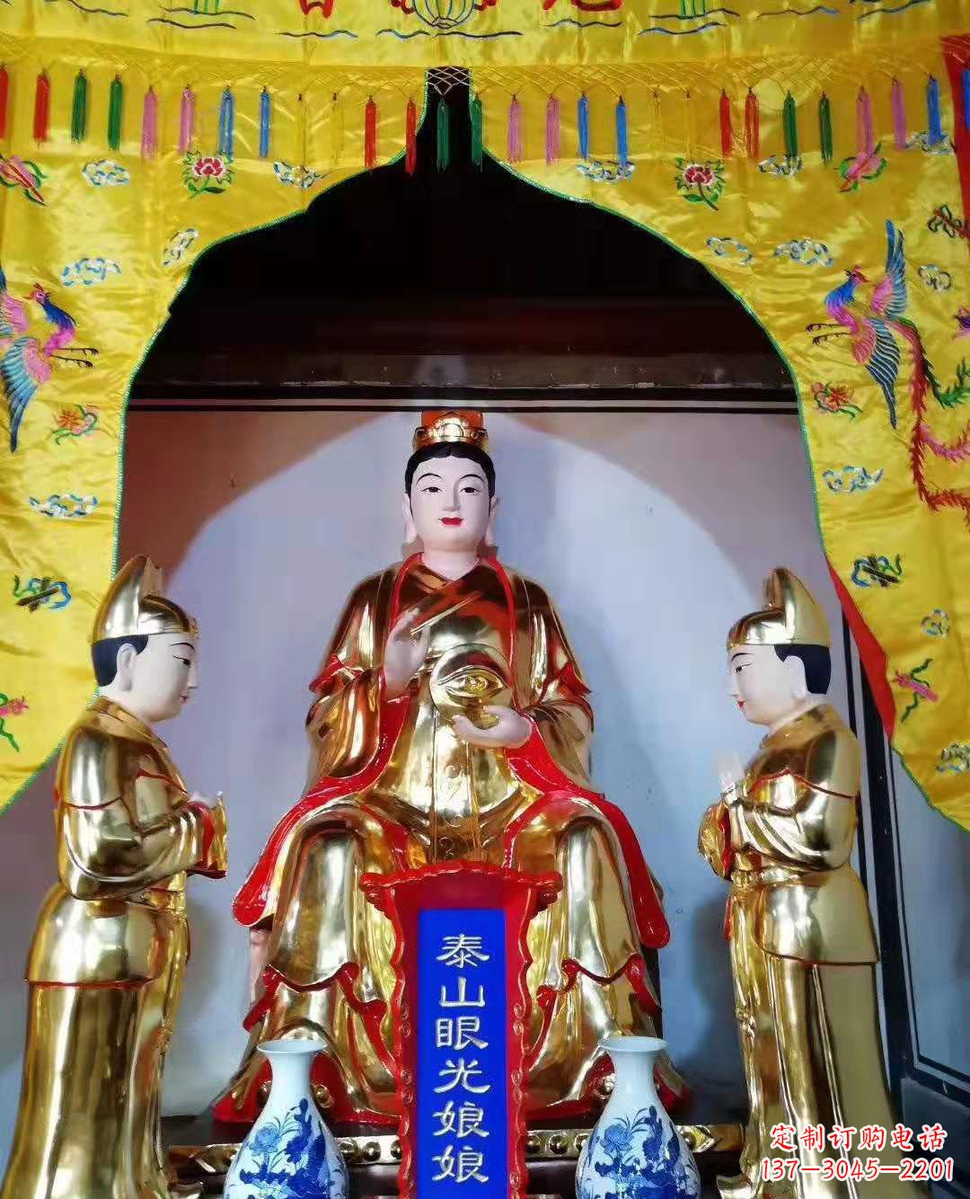 玻璃钢彩绘佛像雕塑寺庙景观雕塑