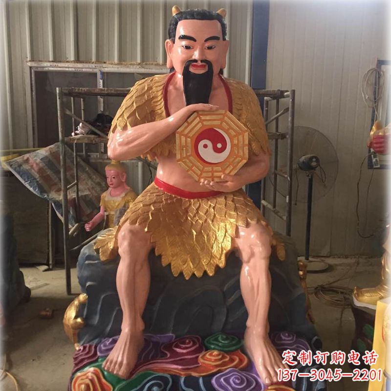 伏羲玻璃钢彩绘神像 伏羲玻璃钢彩绘神像