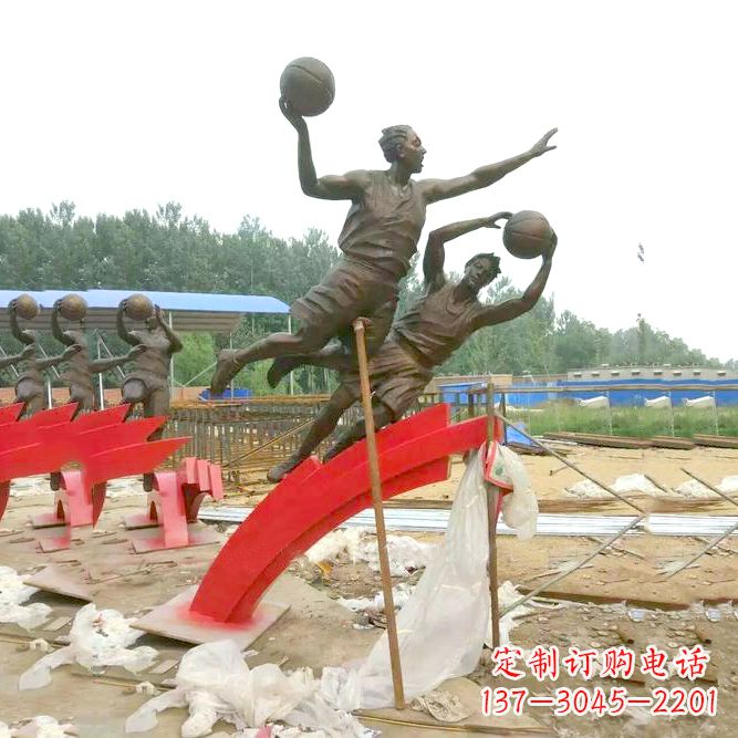 玻璃钢打篮球人物到时