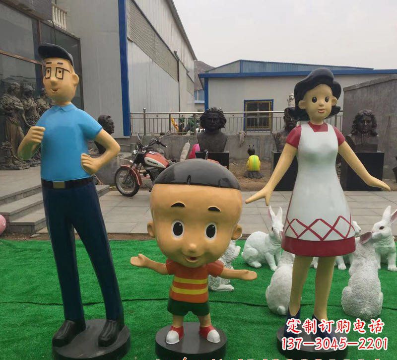 玻璃钢大头儿子卡通雕塑