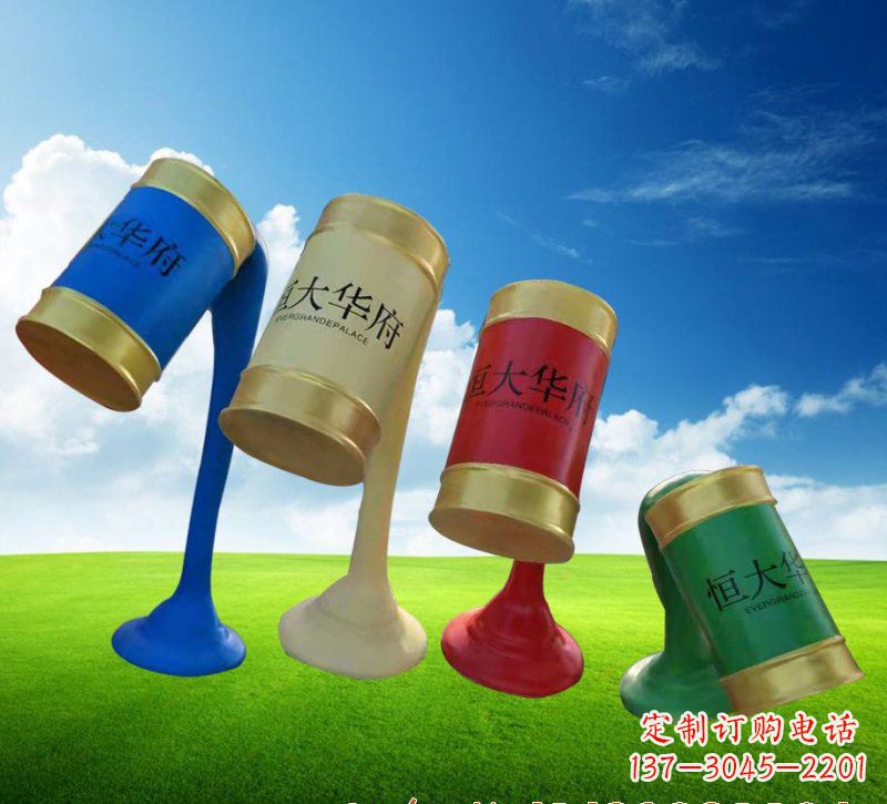 玻璃钢倒油漆景观雕塑