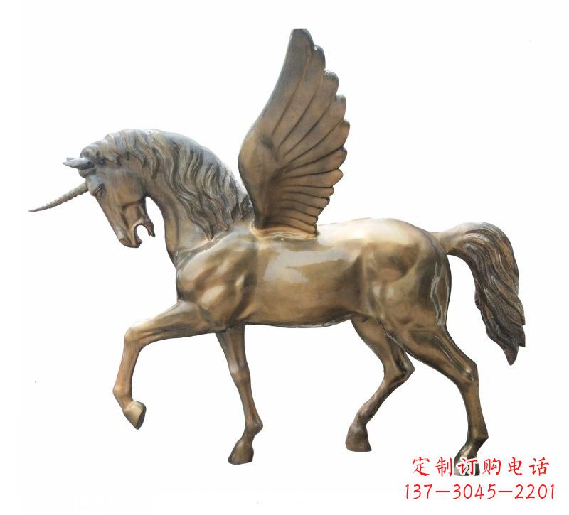玻璃钢独角兽飞马雕塑