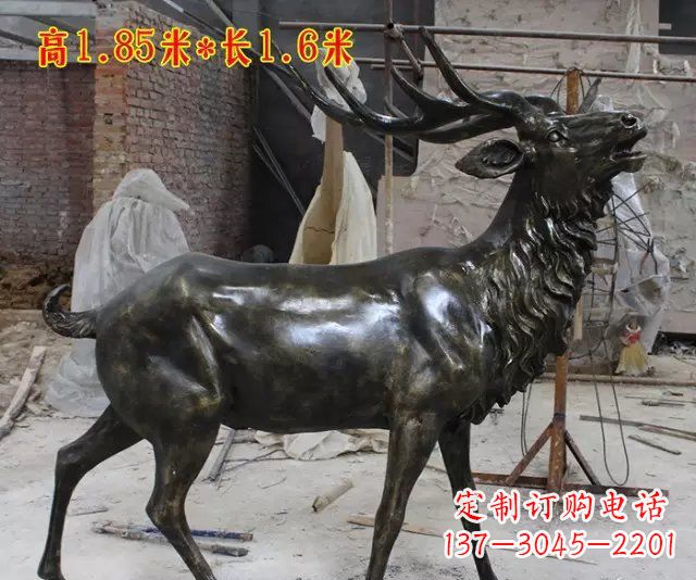 玻璃钢仿铜动物雕塑