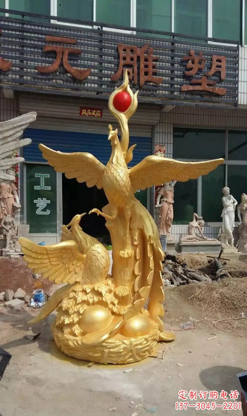 玻璃钢雕刻的凤凰之美 玻璃钢雕刻的凤凰之美