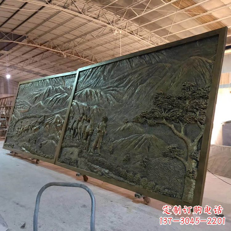 玻璃钢仿铜浮雕壁画