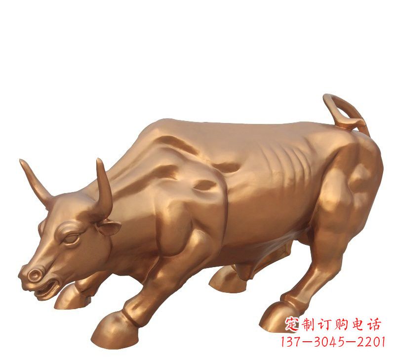 玻璃钢仿铜华尔街牛