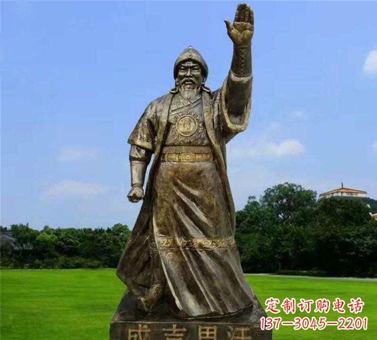 成吉思汗雕塑 - 玻璃钢/挥手/成吉思汗 成吉思汗雕塑 - 玻璃钢/挥手/成吉思汗
