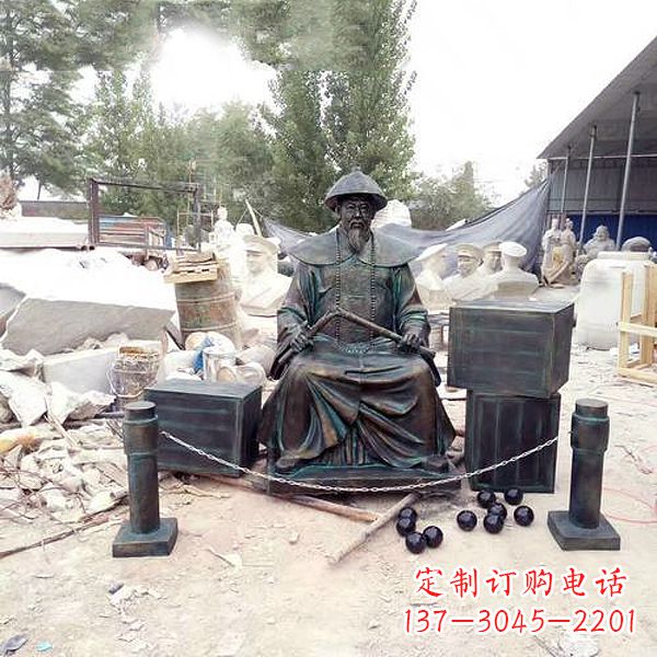 林则徐雕塑以玻璃钢仿铜呈现 林则徐雕塑以玻璃钢仿铜呈现