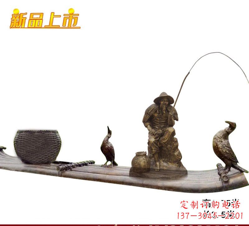 玻璃钢仿铜人物雕塑