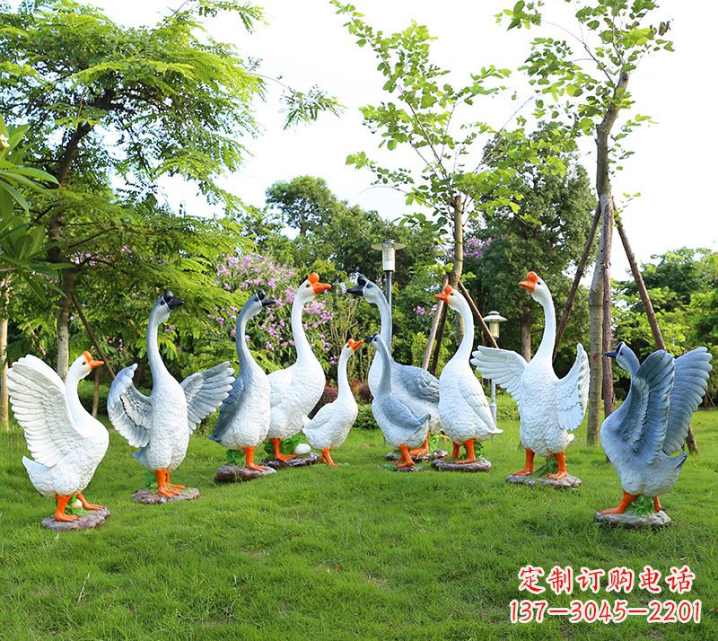 玻璃钢仿真动物鹅