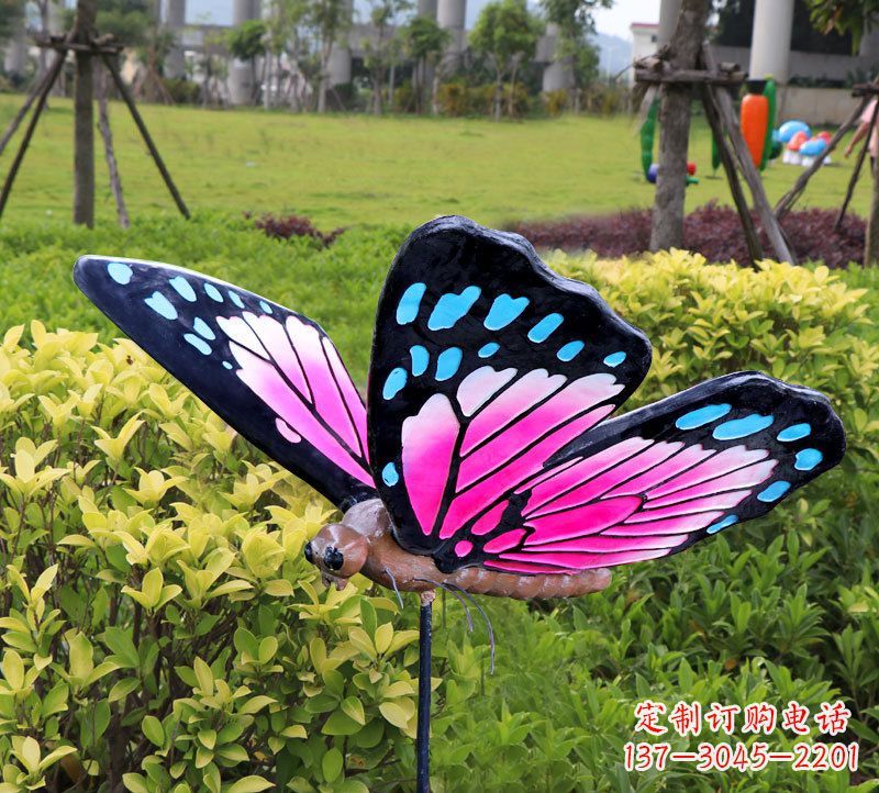 玻璃钢仿真蝴蝶动物雕塑