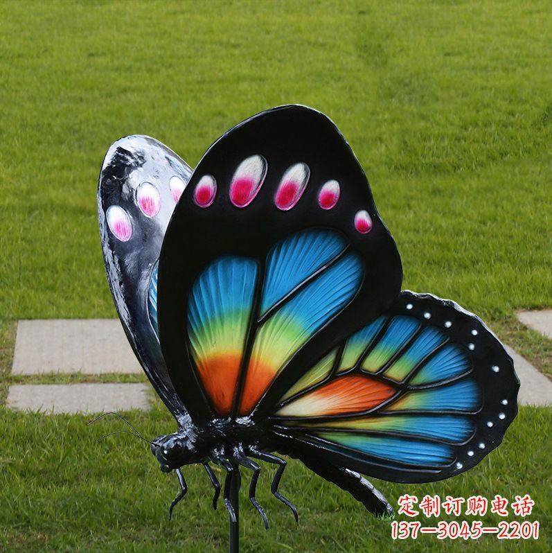 玻璃钢仿真蝴蝶昆虫雕塑